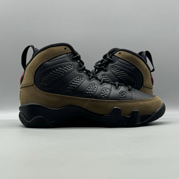 Nike Air Jordan 9 Retro GS Black Olive HV4574 030 Size 4Y Sneakers Womens Sz 5.5 - Picture 7 of 9